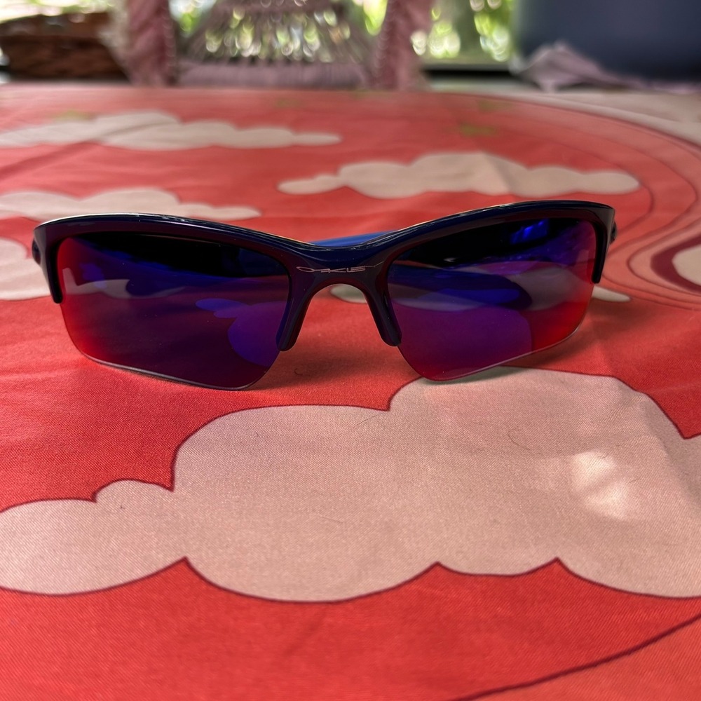 Oakley Quarter Jacket Sunglasses Navy Blue OO9200-04 61 11 122 Sport Wrap Boat